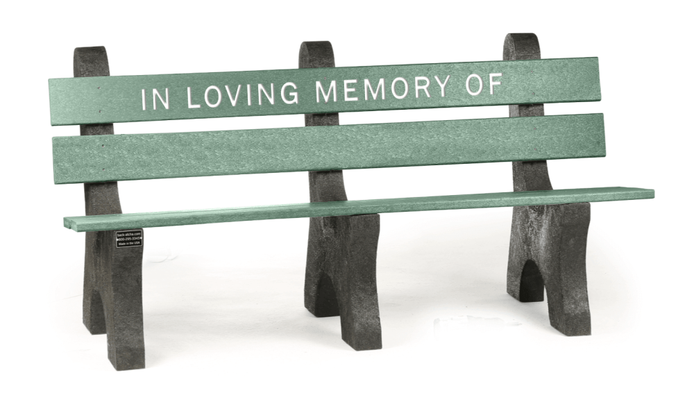 6' Recycled Memorial Park Bench