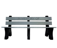 Load image into Gallery viewer, 6&#39; Recycled Memorial Park Bench
